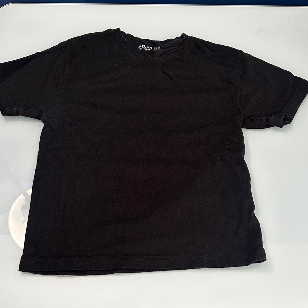 Nasty Gal Black Cropped Tee